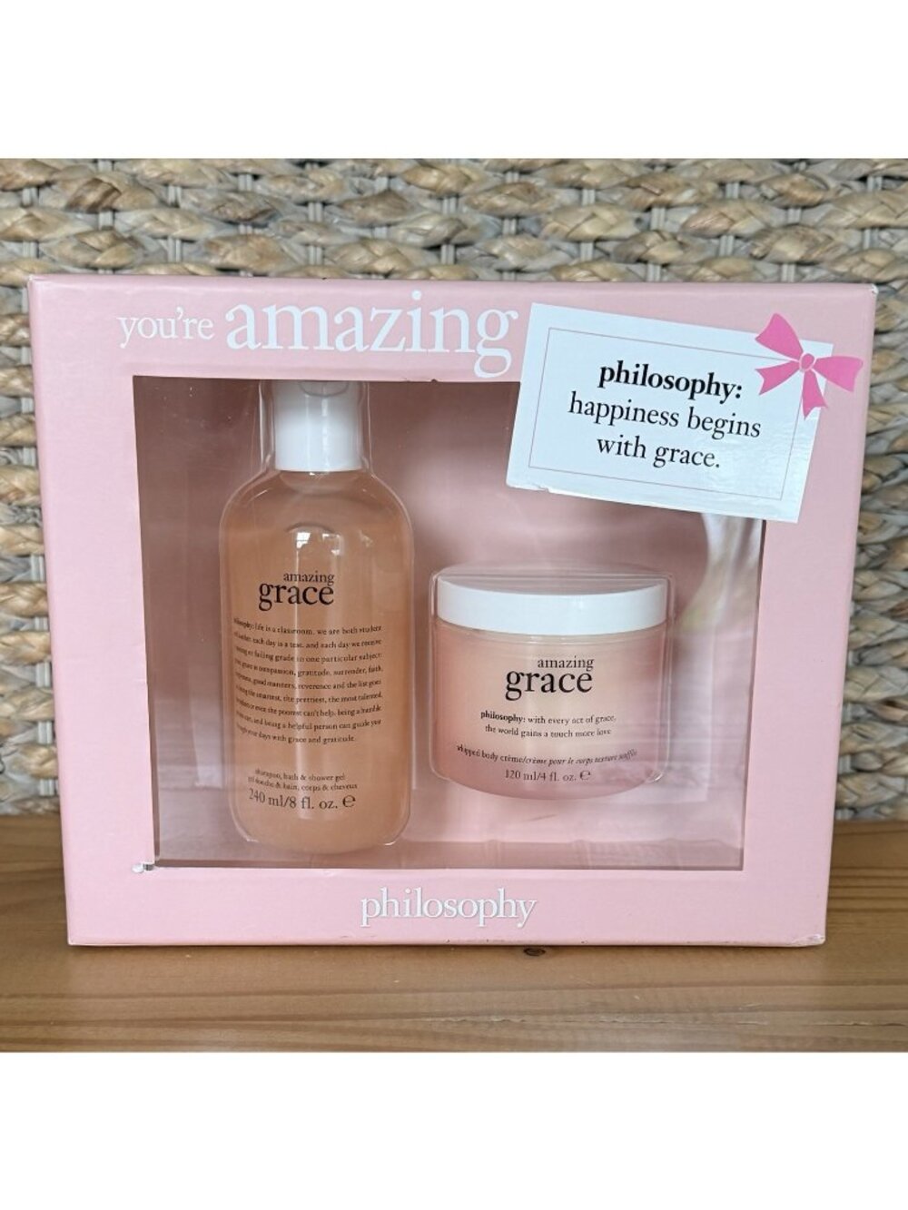 New philosophy Amazing Grace 2 Pc Set Bath And Shower Gel And Whipped Body Crème